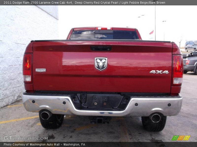 Deep Cherry Red Crystal Pearl / Light Pebble Beige/Bark Brown 2011 Dodge Ram 1500 Laramie Crew Cab 4x4
