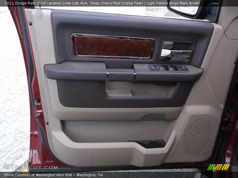 Deep Cherry Red Crystal Pearl / Light Pebble Beige/Bark Brown 2011 Dodge Ram 1500 Laramie Crew Cab 4x4