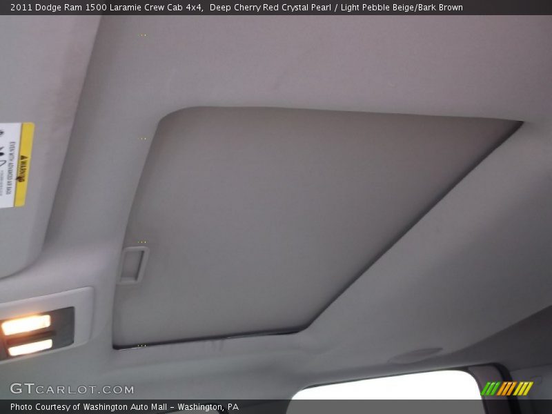 Deep Cherry Red Crystal Pearl / Light Pebble Beige/Bark Brown 2011 Dodge Ram 1500 Laramie Crew Cab 4x4