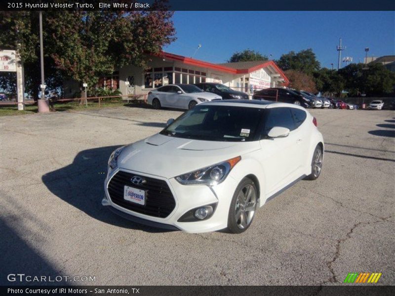 Elite White / Black 2015 Hyundai Veloster Turbo