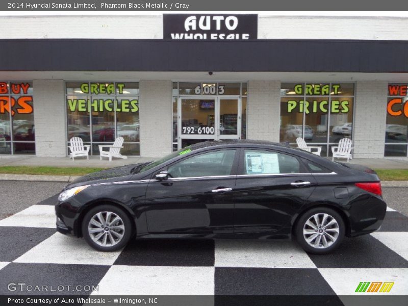 Phantom Black Metallic / Gray 2014 Hyundai Sonata Limited