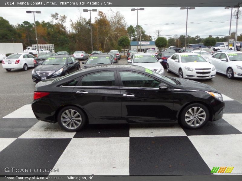 Phantom Black Metallic / Gray 2014 Hyundai Sonata Limited