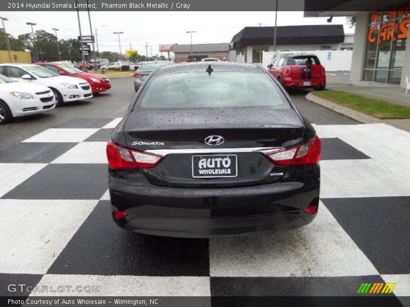 Phantom Black Metallic / Gray 2014 Hyundai Sonata Limited