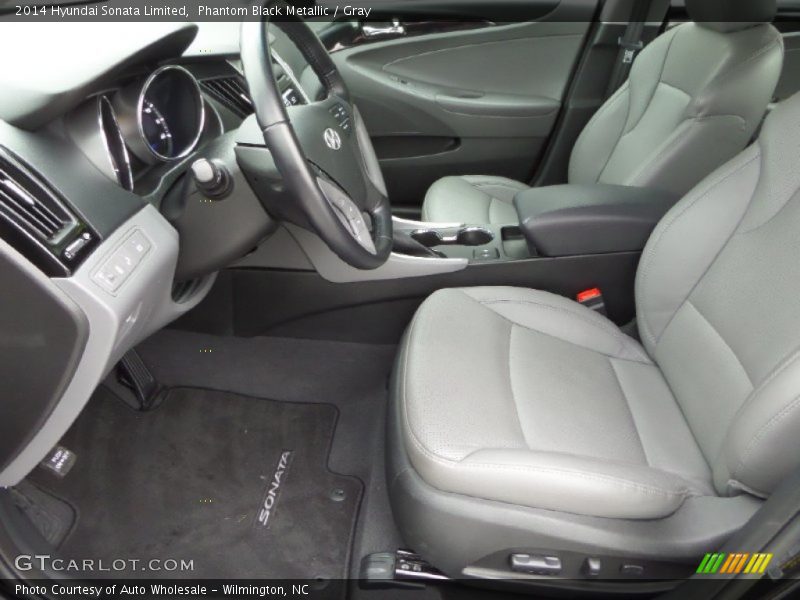 Phantom Black Metallic / Gray 2014 Hyundai Sonata Limited