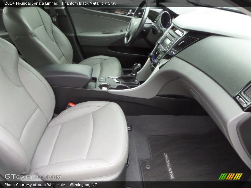 Phantom Black Metallic / Gray 2014 Hyundai Sonata Limited