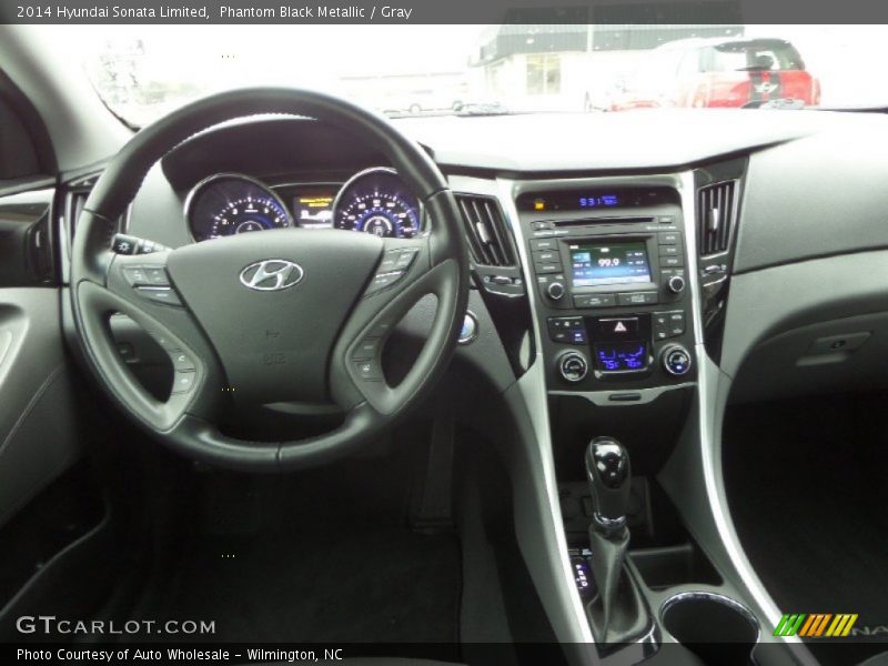 Phantom Black Metallic / Gray 2014 Hyundai Sonata Limited