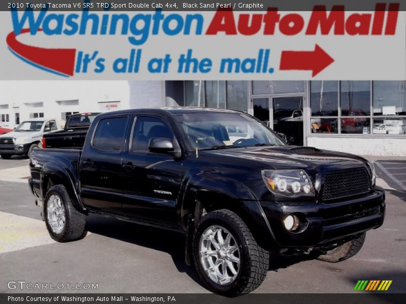 Black Sand Pearl / Graphite 2010 Toyota Tacoma V6 SR5 TRD Sport Double Cab 4x4