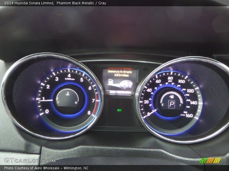Phantom Black Metallic / Gray 2014 Hyundai Sonata Limited