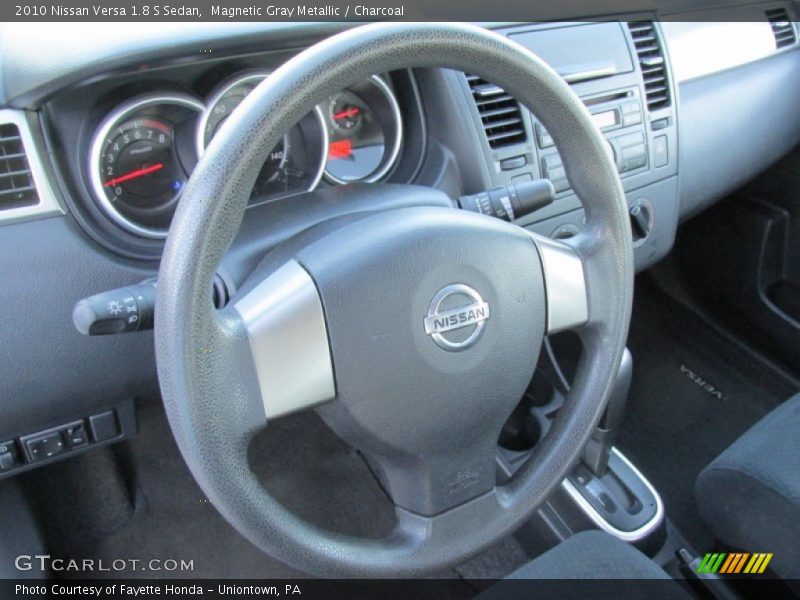 Magnetic Gray Metallic / Charcoal 2010 Nissan Versa 1.8 S Sedan