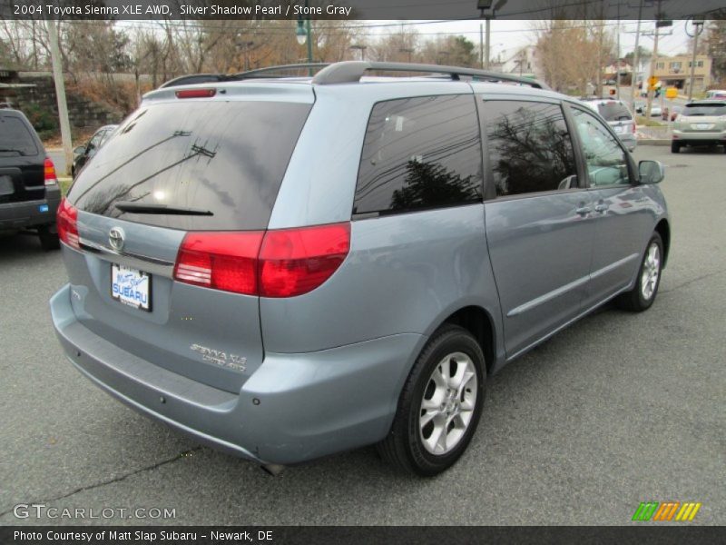 Silver Shadow Pearl / Stone Gray 2004 Toyota Sienna XLE AWD