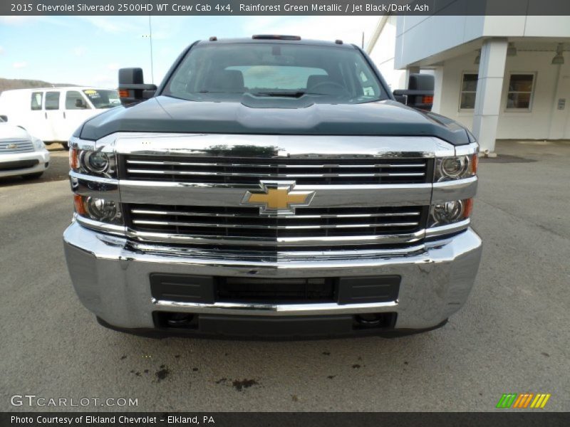 Rainforest Green Metallic / Jet Black/Dark Ash 2015 Chevrolet Silverado 2500HD WT Crew Cab 4x4