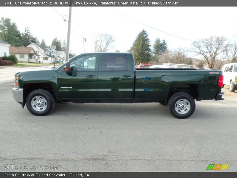 Rainforest Green Metallic / Jet Black/Dark Ash 2015 Chevrolet Silverado 2500HD WT Crew Cab 4x4