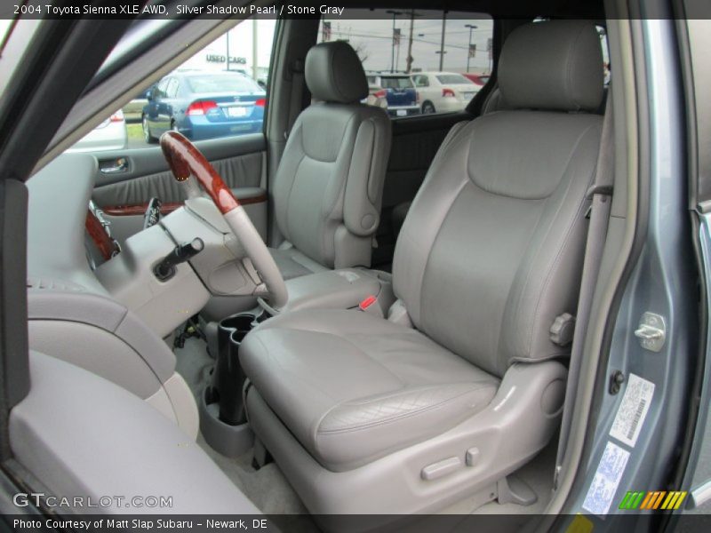 Silver Shadow Pearl / Stone Gray 2004 Toyota Sienna XLE AWD