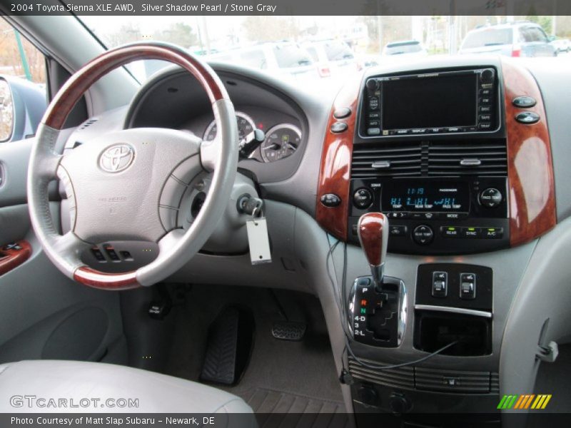 Silver Shadow Pearl / Stone Gray 2004 Toyota Sienna XLE AWD