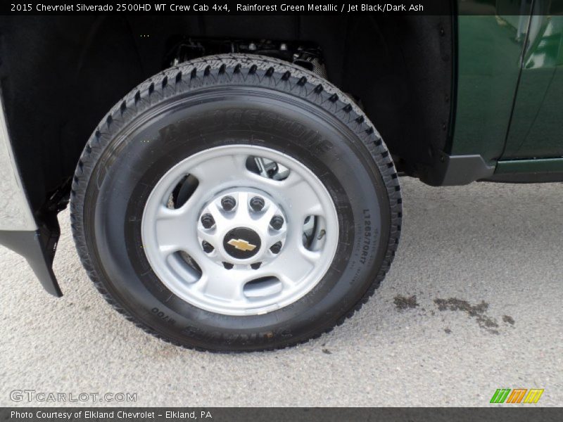 Rainforest Green Metallic / Jet Black/Dark Ash 2015 Chevrolet Silverado 2500HD WT Crew Cab 4x4
