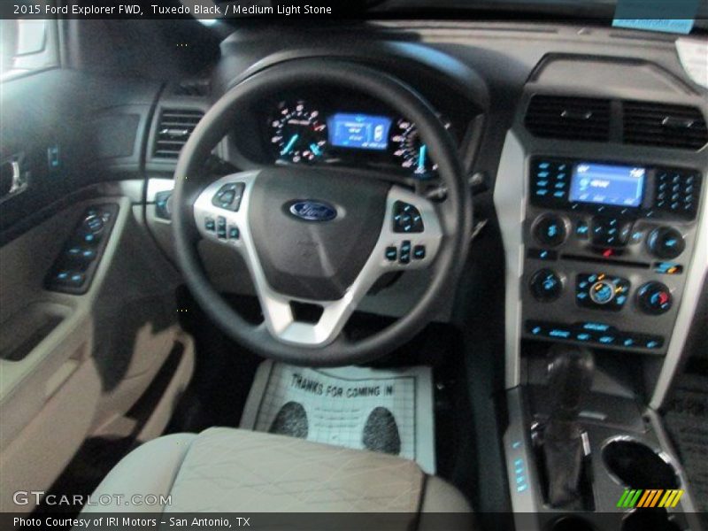 Tuxedo Black / Medium Light Stone 2015 Ford Explorer FWD