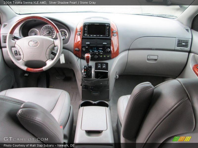 Silver Shadow Pearl / Stone Gray 2004 Toyota Sienna XLE AWD