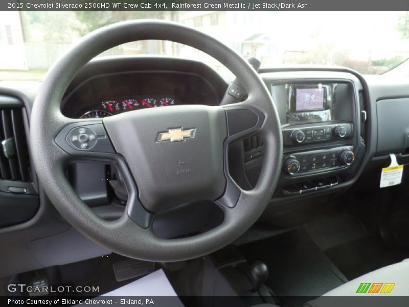 Rainforest Green Metallic / Jet Black/Dark Ash 2015 Chevrolet Silverado 2500HD WT Crew Cab 4x4