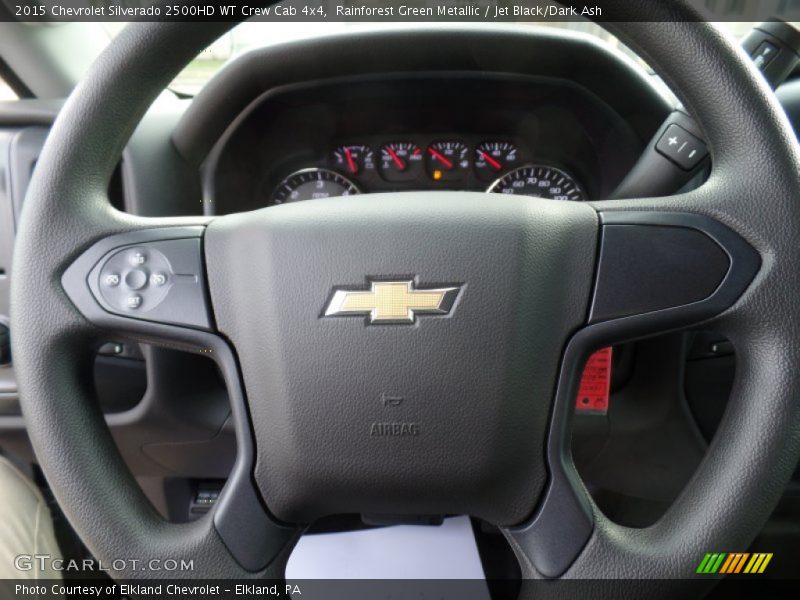 Rainforest Green Metallic / Jet Black/Dark Ash 2015 Chevrolet Silverado 2500HD WT Crew Cab 4x4