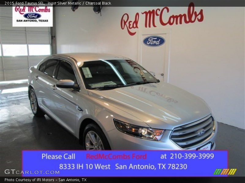 Ingot Silver Metallic / Charcoal Black 2015 Ford Taurus SEL