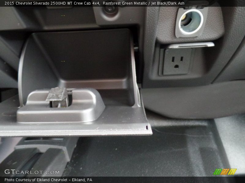 Rainforest Green Metallic / Jet Black/Dark Ash 2015 Chevrolet Silverado 2500HD WT Crew Cab 4x4