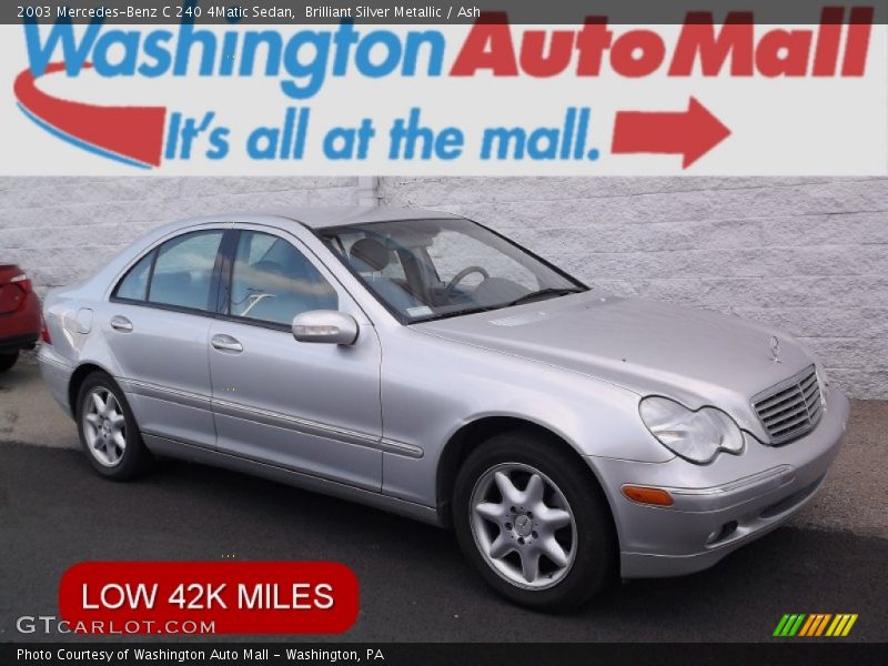 Brilliant Silver Metallic / Ash 2003 Mercedes-Benz C 240 4Matic Sedan
