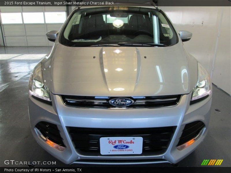 Ingot Silver Metallic / Charcoal Black 2015 Ford Escape Titanium