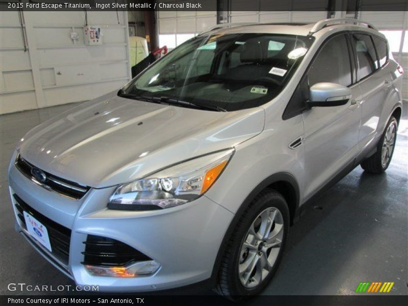 Ingot Silver Metallic / Charcoal Black 2015 Ford Escape Titanium