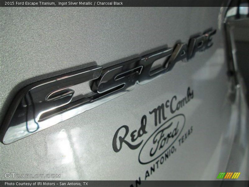 Ingot Silver Metallic / Charcoal Black 2015 Ford Escape Titanium