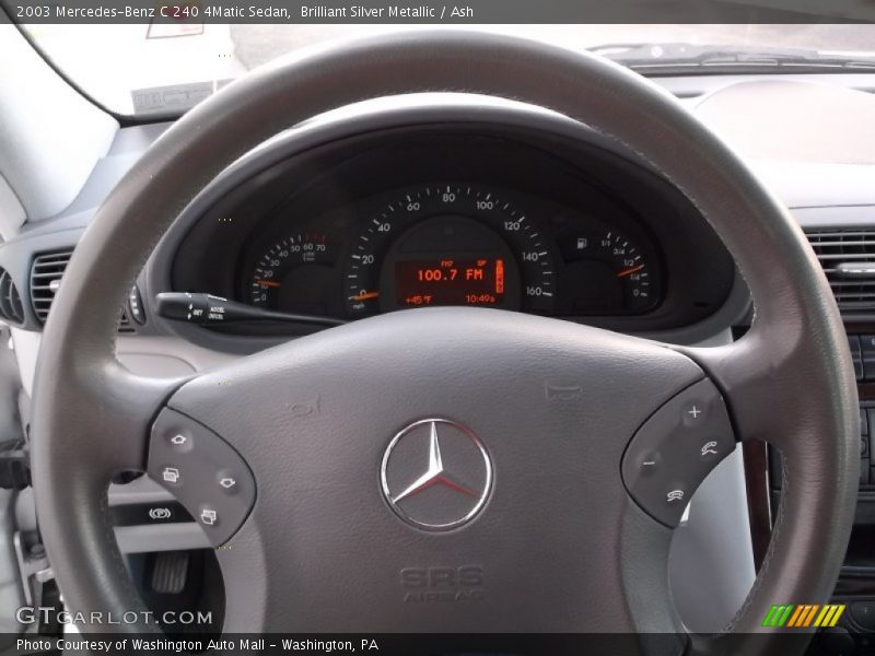 Brilliant Silver Metallic / Ash 2003 Mercedes-Benz C 240 4Matic Sedan