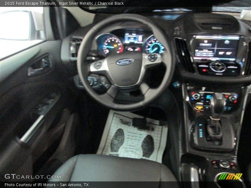 Ingot Silver Metallic / Charcoal Black 2015 Ford Escape Titanium