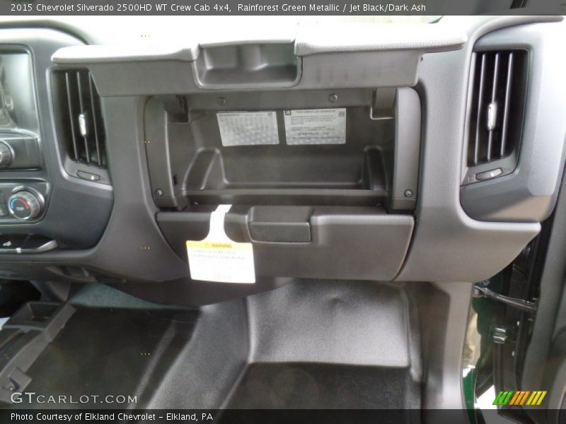 Rainforest Green Metallic / Jet Black/Dark Ash 2015 Chevrolet Silverado 2500HD WT Crew Cab 4x4