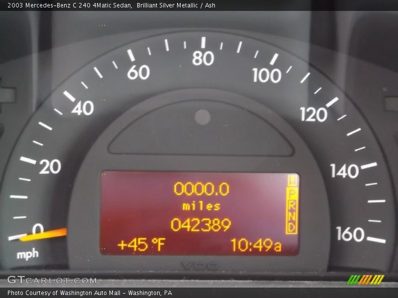 Brilliant Silver Metallic / Ash 2003 Mercedes-Benz C 240 4Matic Sedan