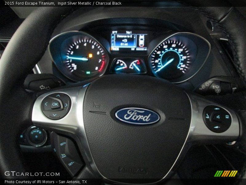 Ingot Silver Metallic / Charcoal Black 2015 Ford Escape Titanium