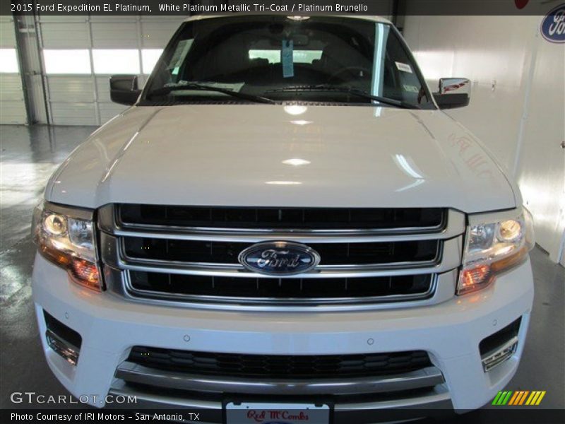 White Platinum Metallic Tri-Coat / Platinum Brunello 2015 Ford Expedition EL Platinum