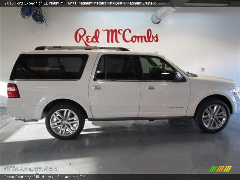 White Platinum Metallic Tri-Coat / Platinum Brunello 2015 Ford Expedition EL Platinum