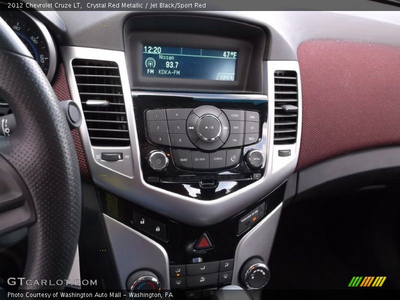 Crystal Red Metallic / Jet Black/Sport Red 2012 Chevrolet Cruze LT