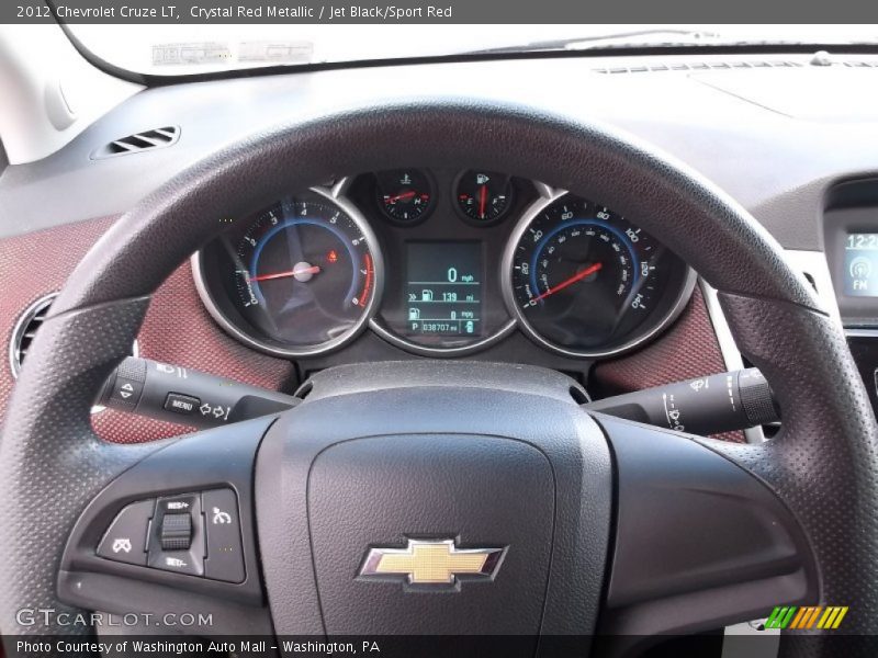 Crystal Red Metallic / Jet Black/Sport Red 2012 Chevrolet Cruze LT