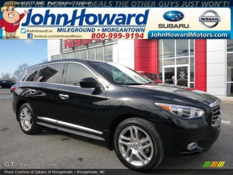 Black Obsidian / Graphite 2013 Infiniti JX 35 AWD