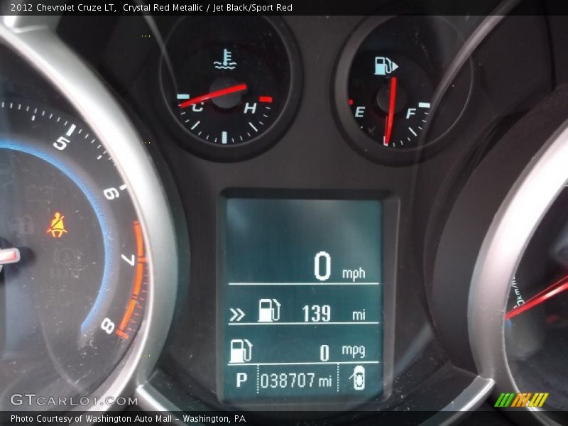Crystal Red Metallic / Jet Black/Sport Red 2012 Chevrolet Cruze LT