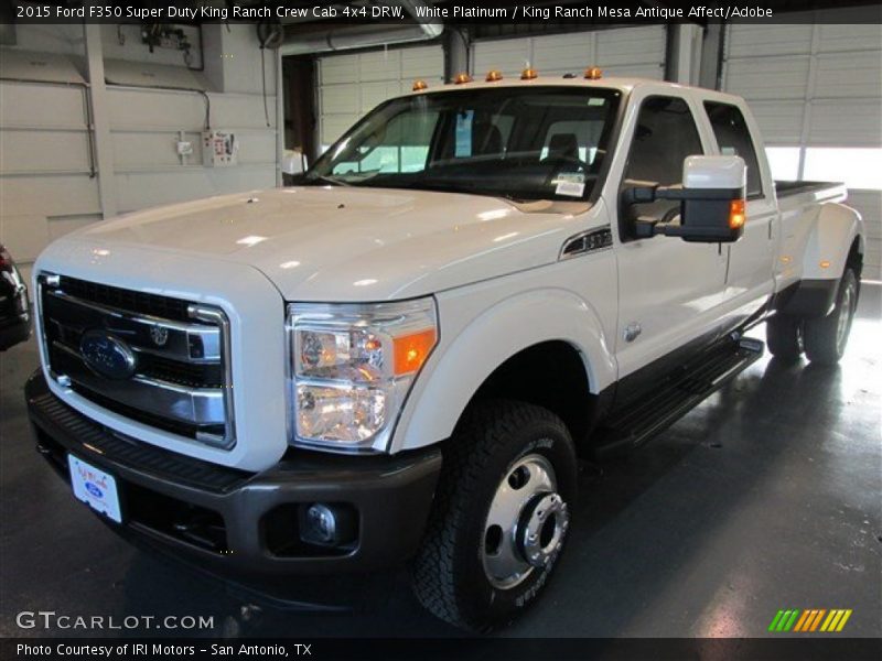 White Platinum / King Ranch Mesa Antique Affect/Adobe 2015 Ford F350 Super Duty King Ranch Crew Cab 4x4 DRW