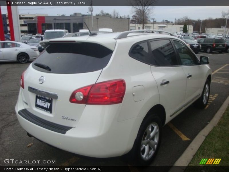 Pearl White / Black 2011 Nissan Rogue SV AWD
