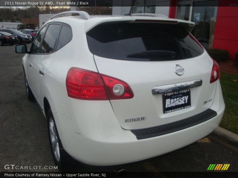 Pearl White / Black 2011 Nissan Rogue SV AWD