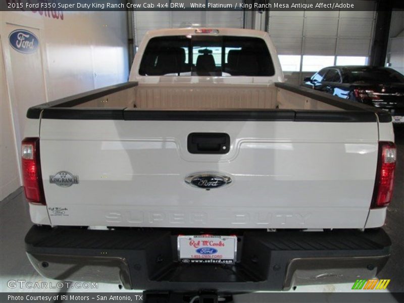 White Platinum / King Ranch Mesa Antique Affect/Adobe 2015 Ford F350 Super Duty King Ranch Crew Cab 4x4 DRW