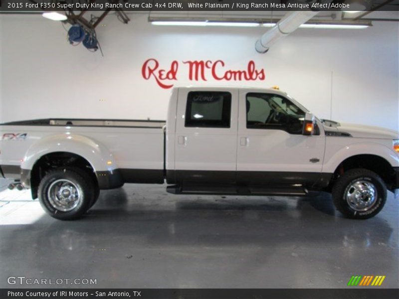 White Platinum / King Ranch Mesa Antique Affect/Adobe 2015 Ford F350 Super Duty King Ranch Crew Cab 4x4 DRW