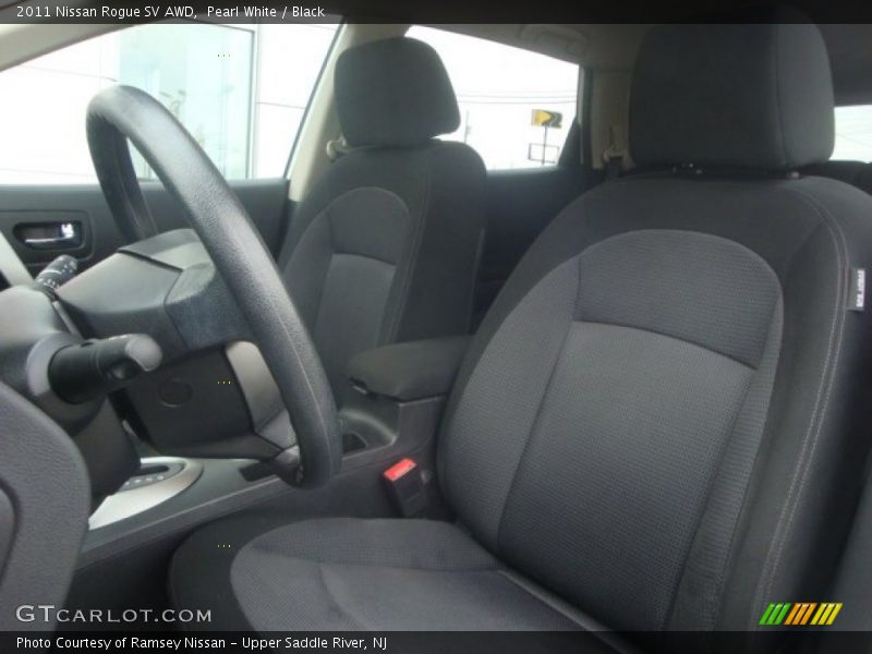 Pearl White / Black 2011 Nissan Rogue SV AWD