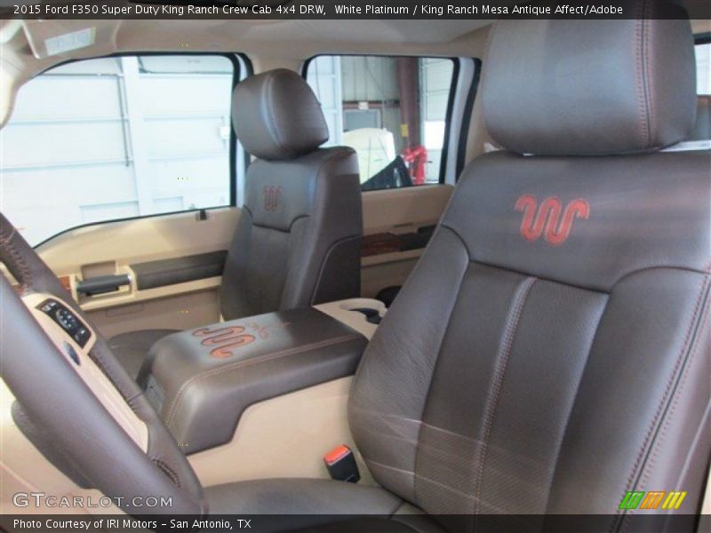 White Platinum / King Ranch Mesa Antique Affect/Adobe 2015 Ford F350 Super Duty King Ranch Crew Cab 4x4 DRW