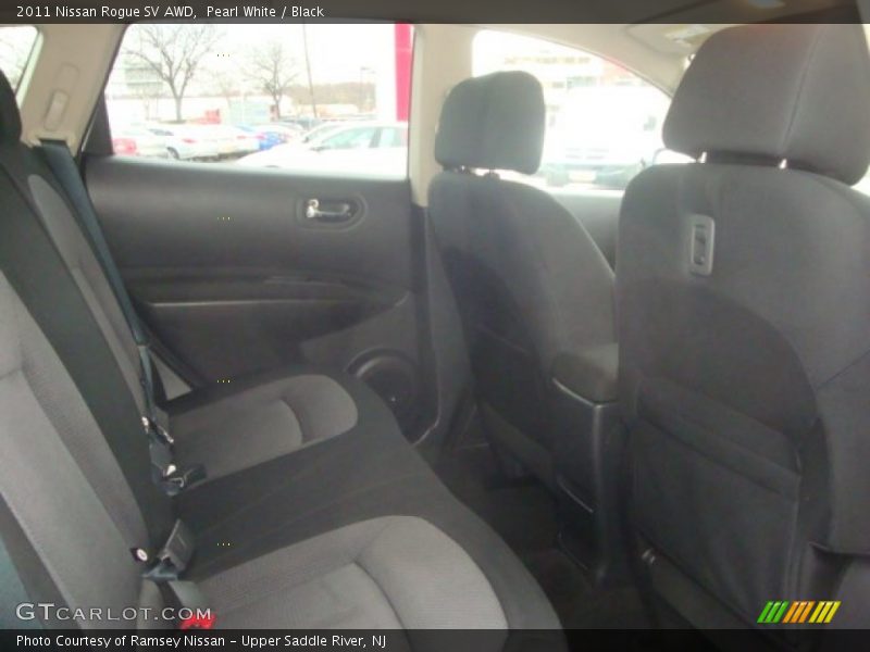 Pearl White / Black 2011 Nissan Rogue SV AWD