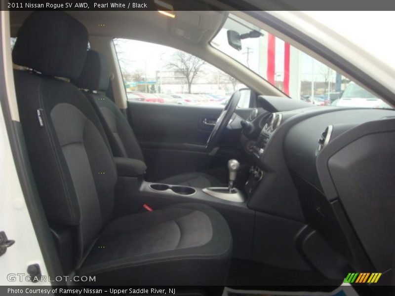 Pearl White / Black 2011 Nissan Rogue SV AWD
