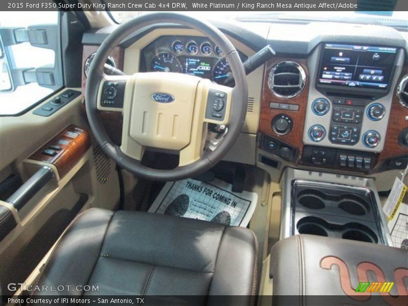 White Platinum / King Ranch Mesa Antique Affect/Adobe 2015 Ford F350 Super Duty King Ranch Crew Cab 4x4 DRW